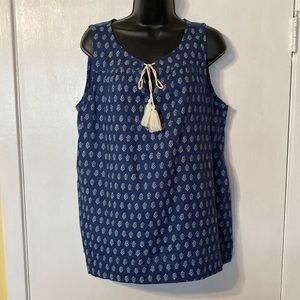 Gap Women’s Boho Tassel Tie Sleeveless Tank Top NWT